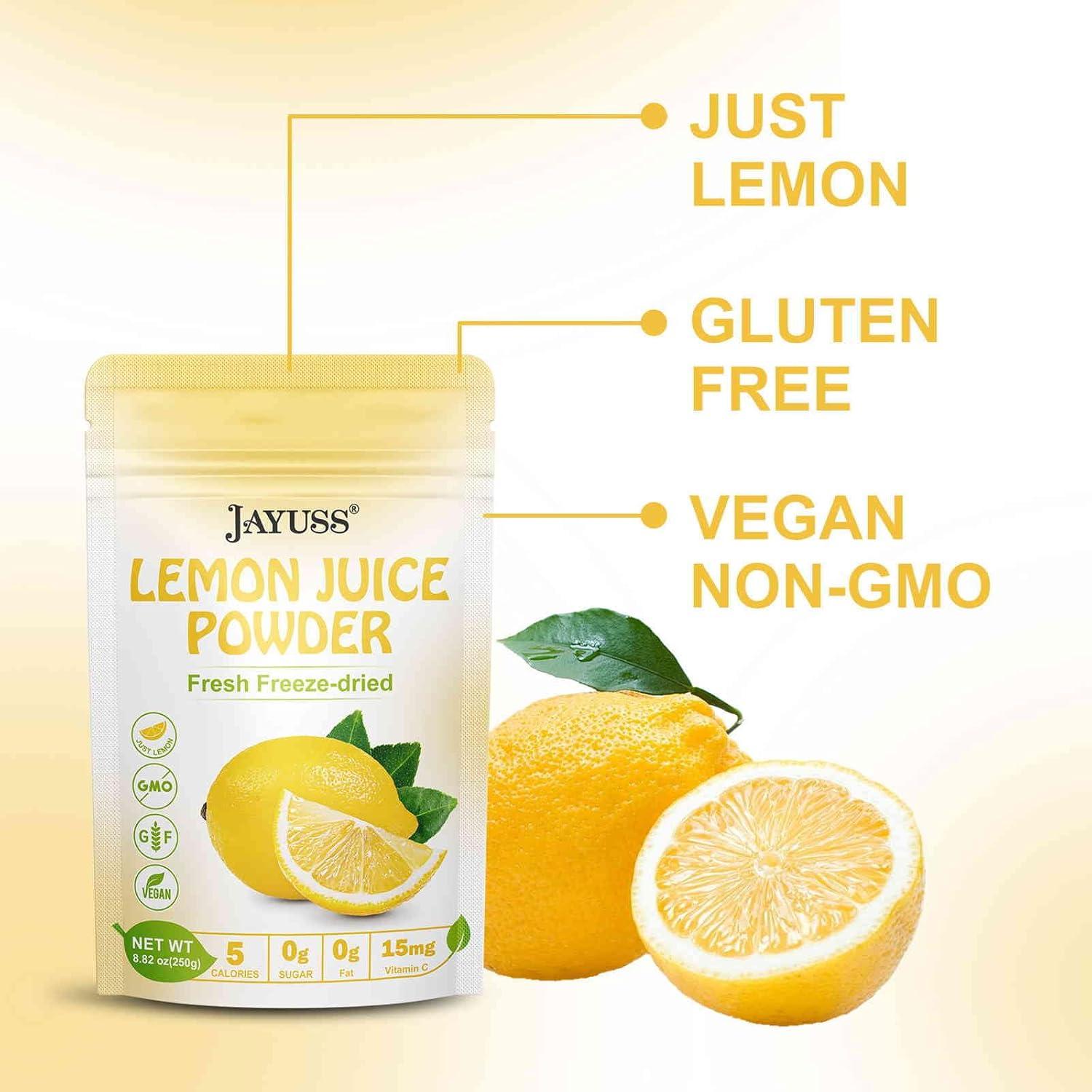Polvo de Jugo de Limón JAYUSS 250g 100% Natural Liofilizado