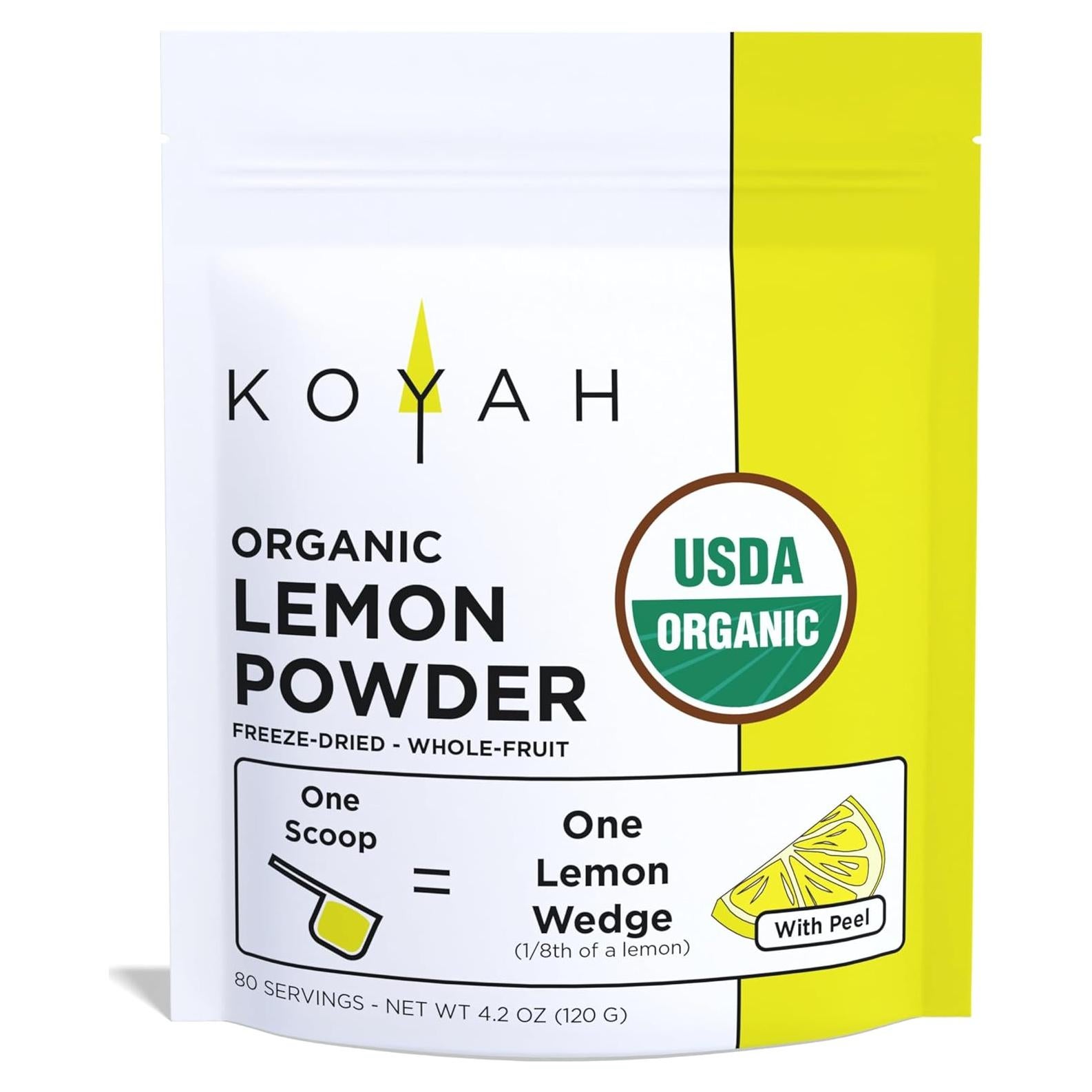 Polvo de Limón Orgánico KOYAH Liofilizado 80 Porciones