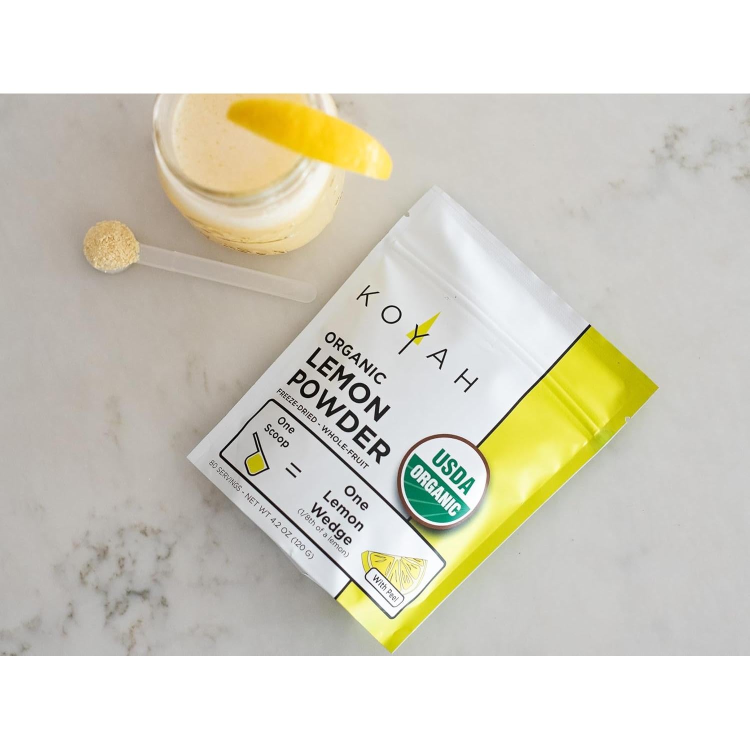 Polvo de Limón Orgánico KOYAH Liofilizado 80 Porciones