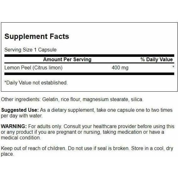 Cápsulas de Cáscara de Limón Swanson 400 mg 60 Unidades