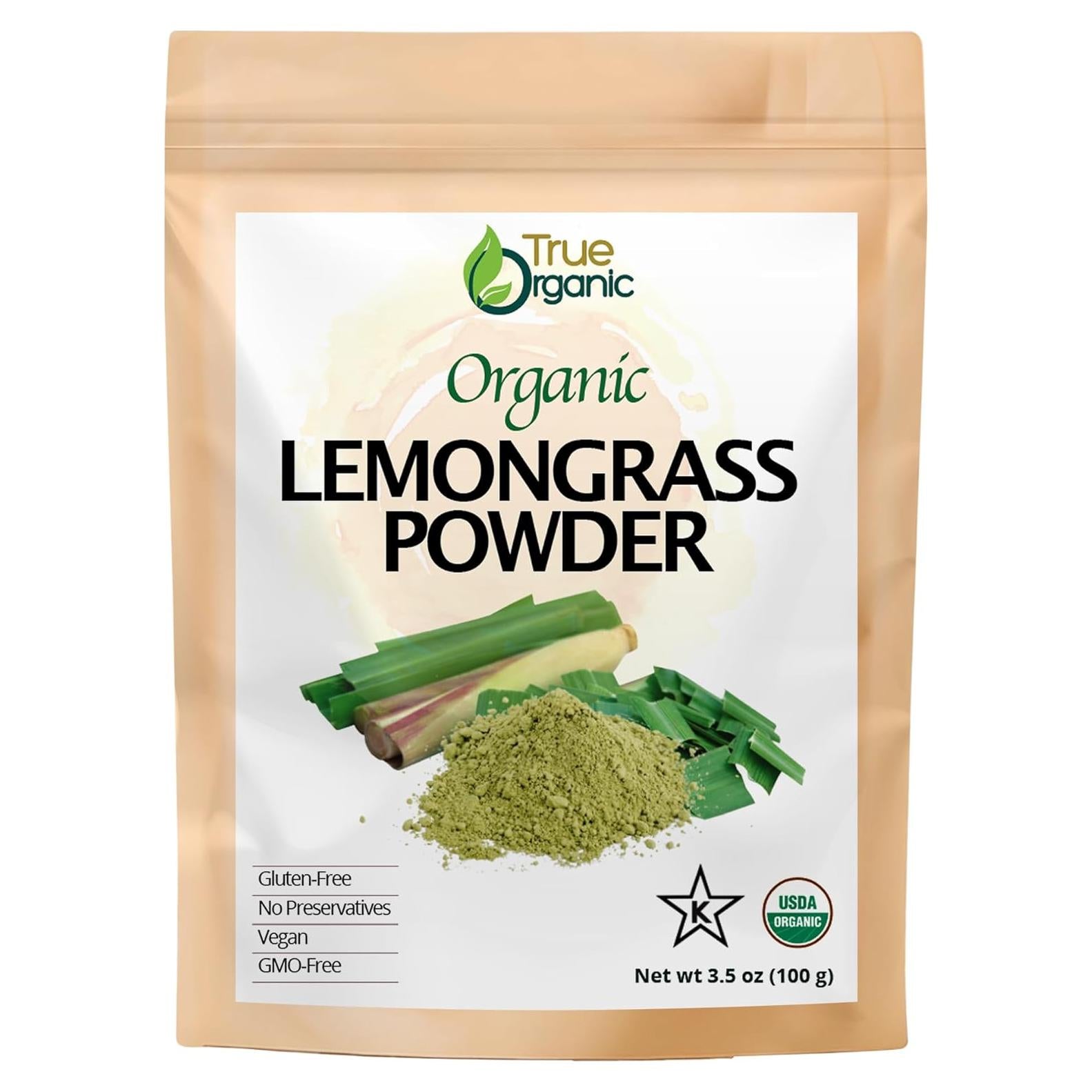 Polvo de Hierba de Limón Orgánico Verdadero 99 g - Ceylán