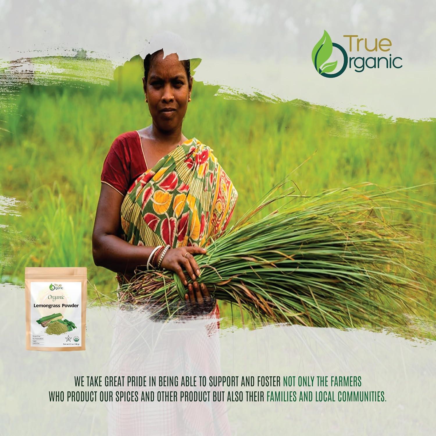 Polvo de Hierba de Limón Orgánico Verdadero 99 g - Ceylán