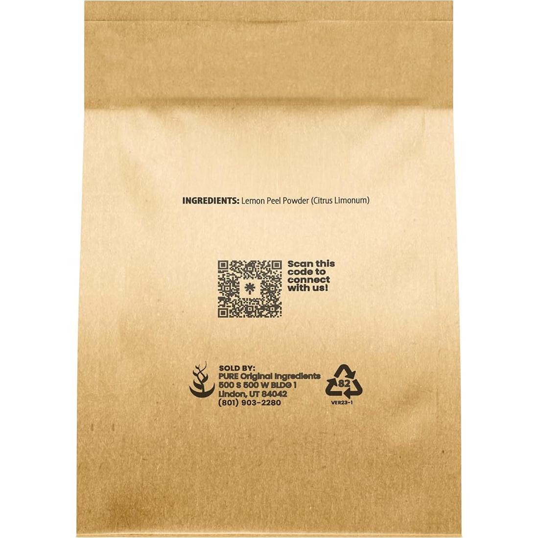 Polvo de Cáscara de Limón Ingredientes Originales 0.45 kg