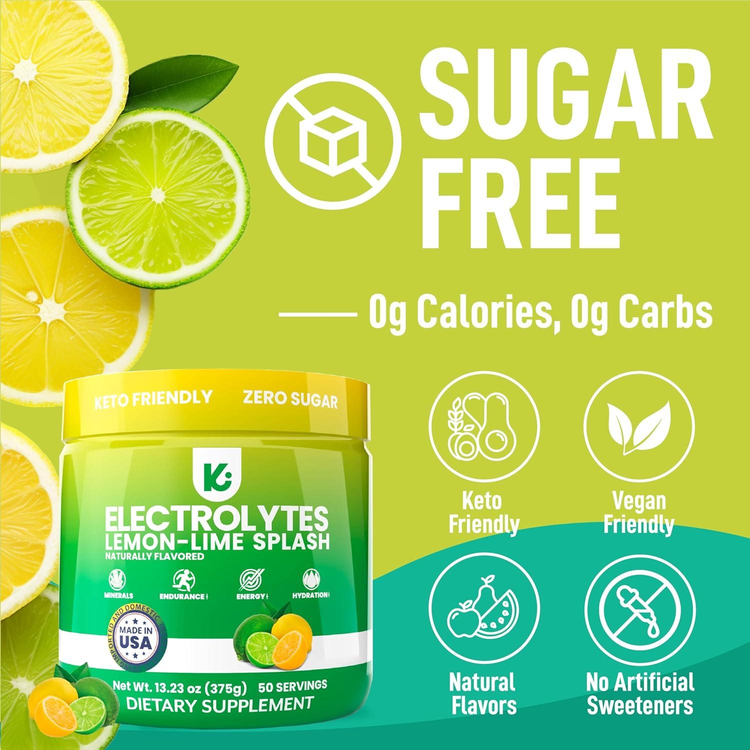 Polvo de Electrolitos Keppi - Limón Lima 50 Porciones - Sin Azúcar