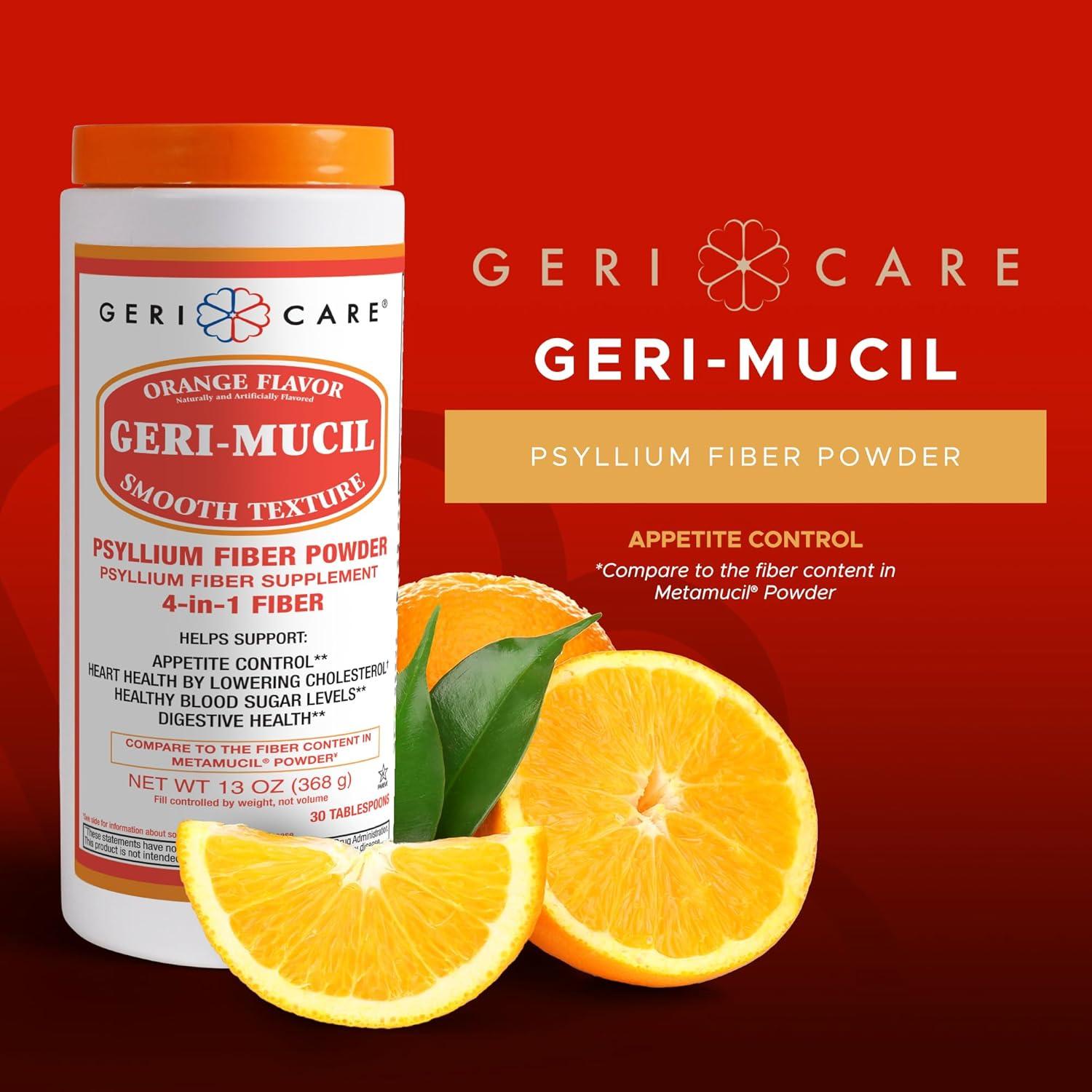 Geri-Mucil Polvo de Psyllium GeriCare 368.5g Sabor Naranja
