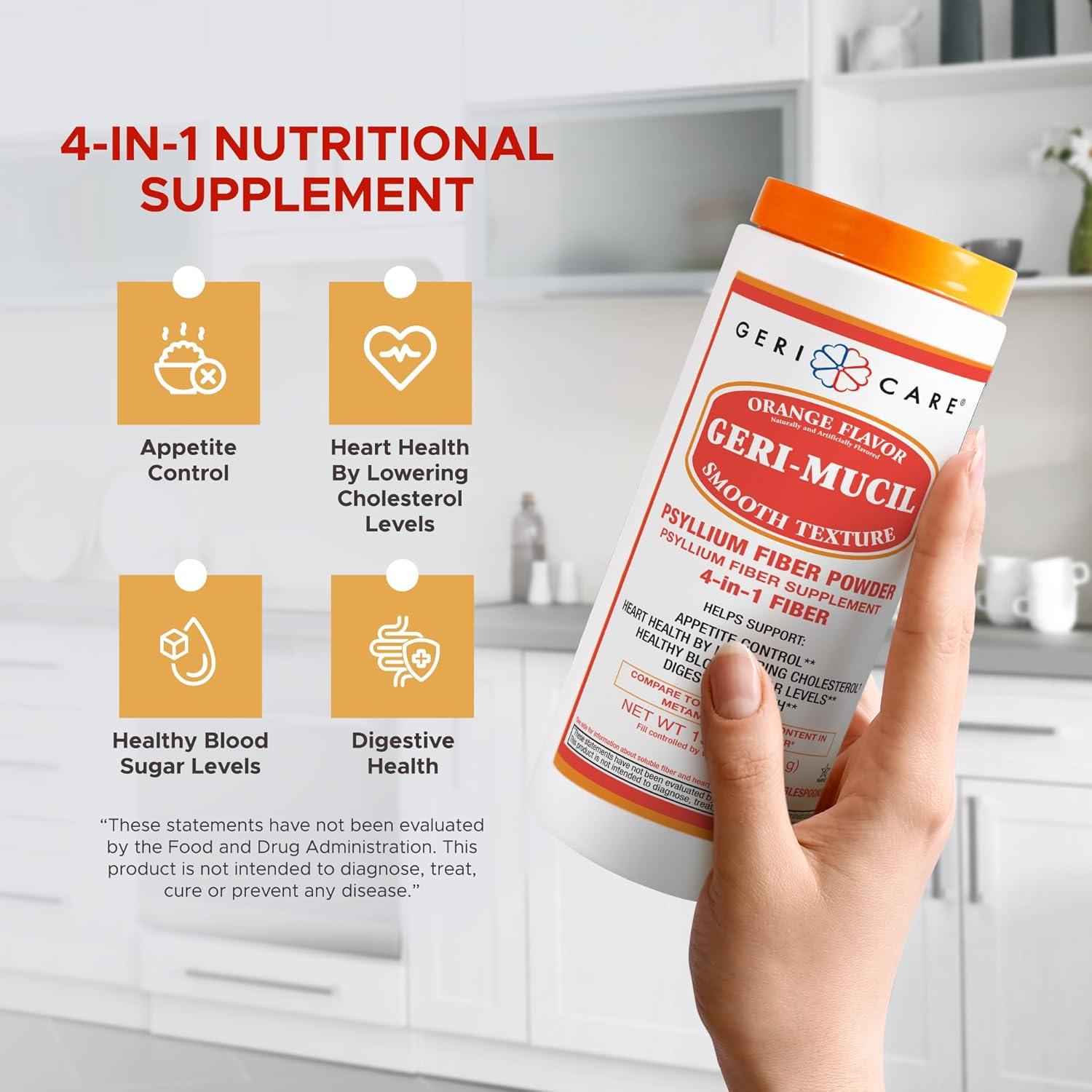 Geri-Mucil Polvo de Psyllium GeriCare 368.5g Sabor Naranja