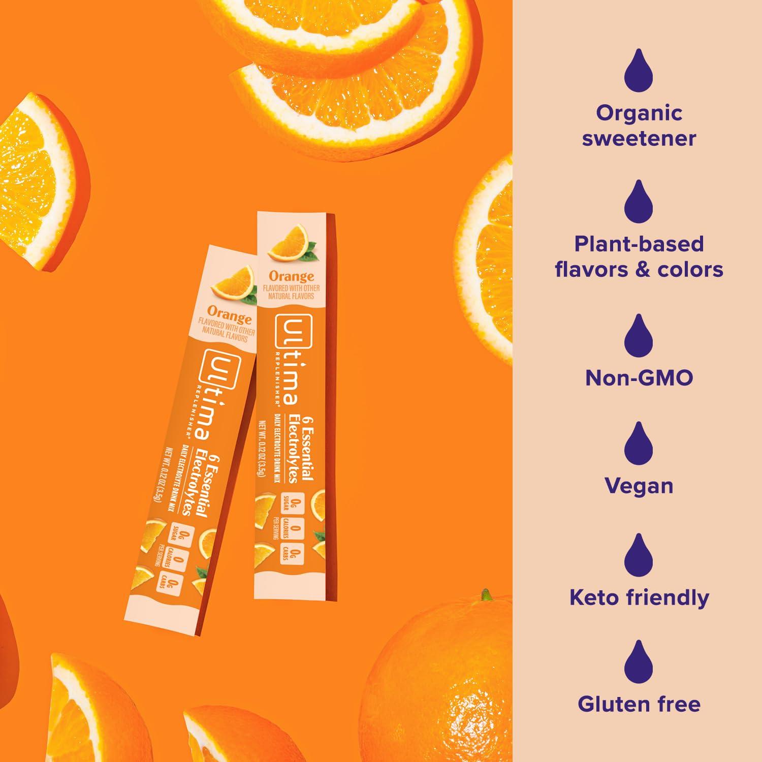 Polvo de Electrolitos Ultima Naranja - Sin Azúcar - 20 Stick