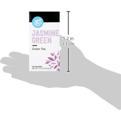 Amazon Brand - Happy Belly Jasmine Green Tea Bags, 20 Count