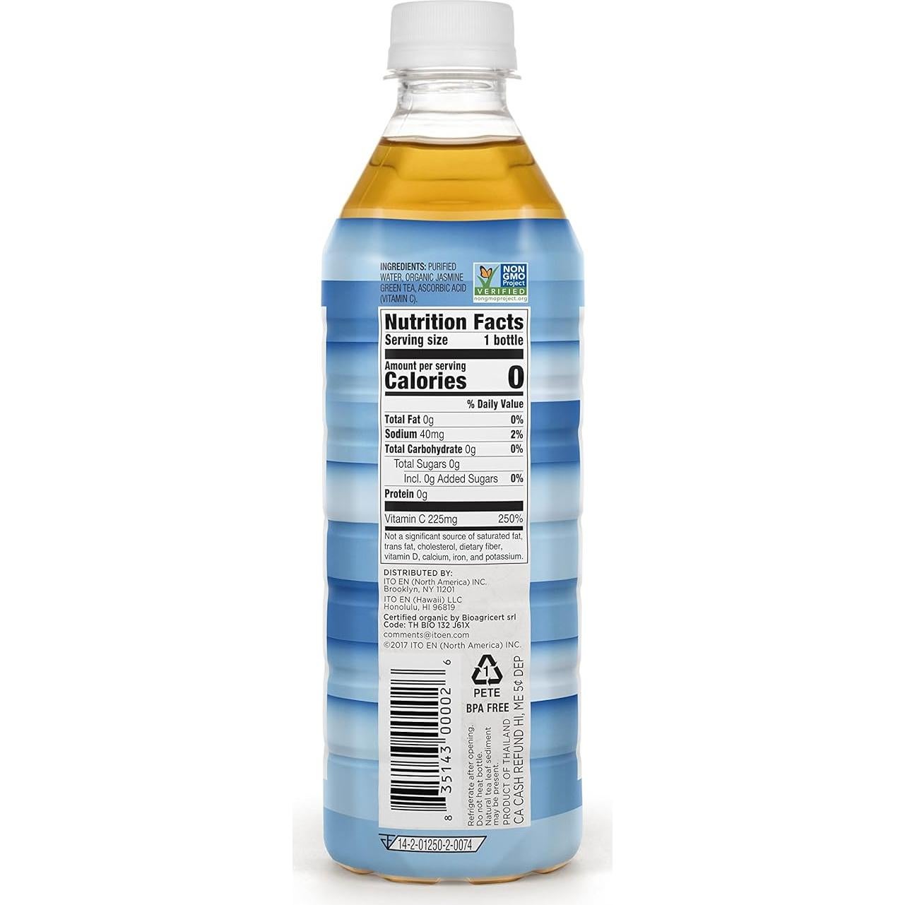 Té Helado Verde Jasmine Teas' Tea Orgánico 12 Botellas 500ml