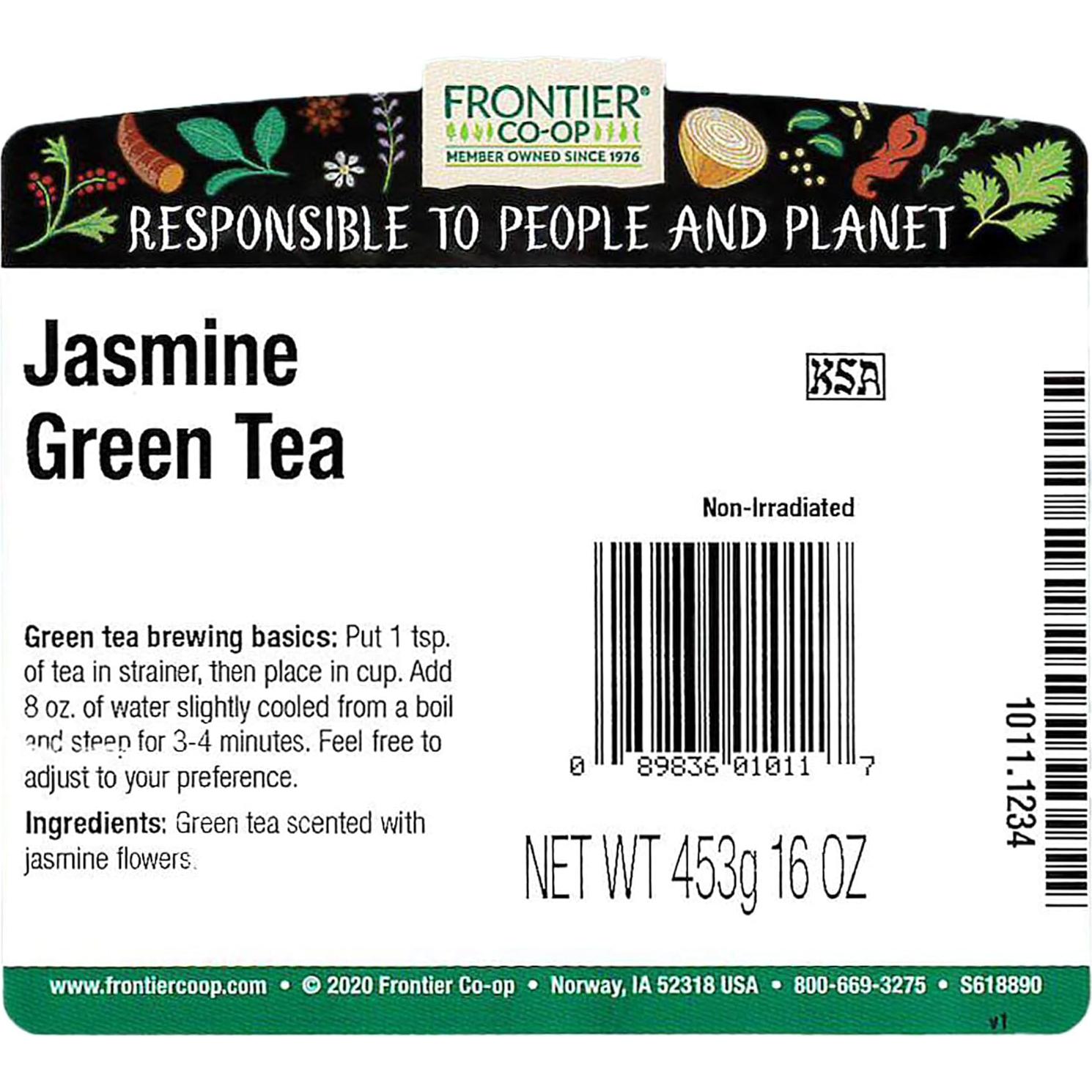 Té Verde de Jazmín Frontier Co-op 454g - Sabor Fresco y Herbal