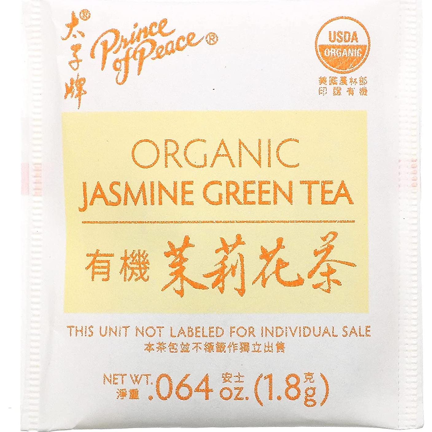 Té Verde Orgánico Prince of Peace 100 Bolsitas Jazmín