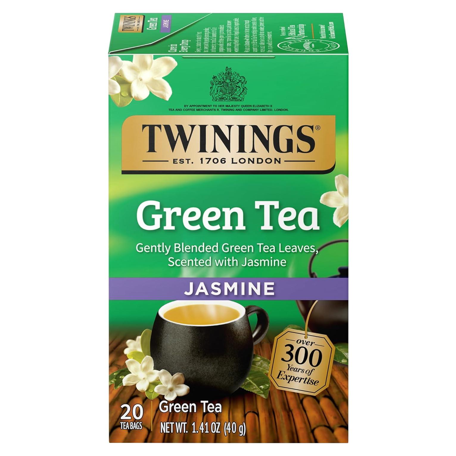 Té Verde Twinings con Jazmín 20 Bolsitas Individuales 40g