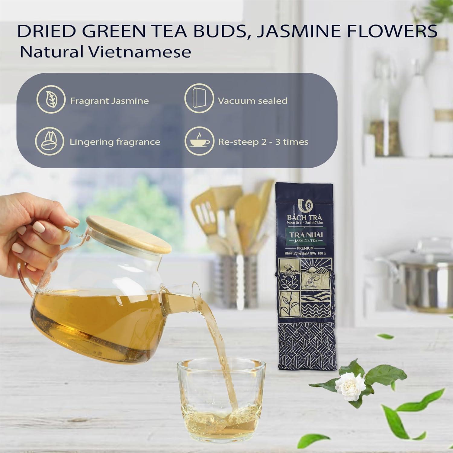 Té Verde Jasmine Premium 100g - Hojas Sueltas Aromáticas
