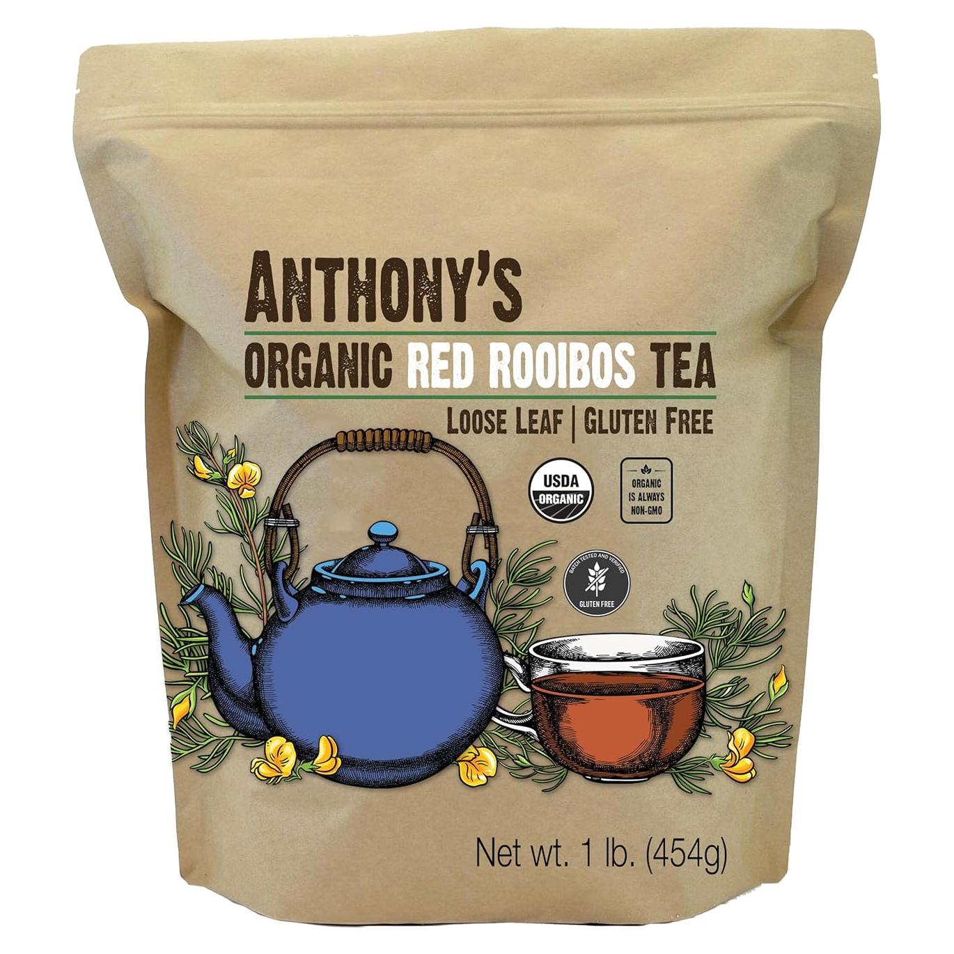 Té Rooibos Rojo Orgánico Anthony's 0.45 kg Sin Gluten