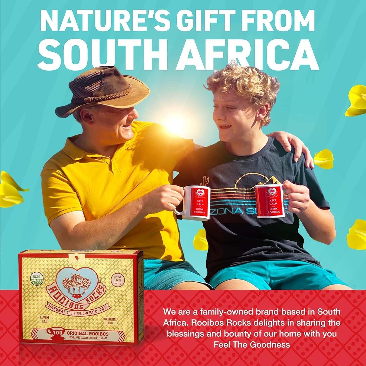 Té Rooibos Rojo Orgánico 100 Bolsitas Sin Cafeína - Premium