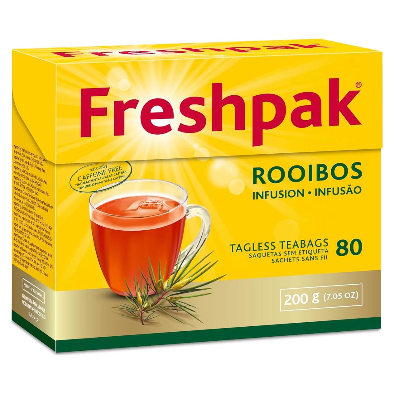 Té Rooibos Freshpak 80 Bolsitas Sin Etiqueta - Natural Premium
