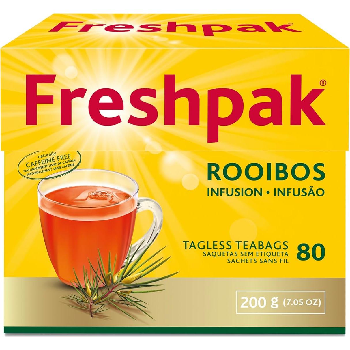 Té Rooibos Freshpak 80 Bolsitas Sin Etiqueta - Natural Premium