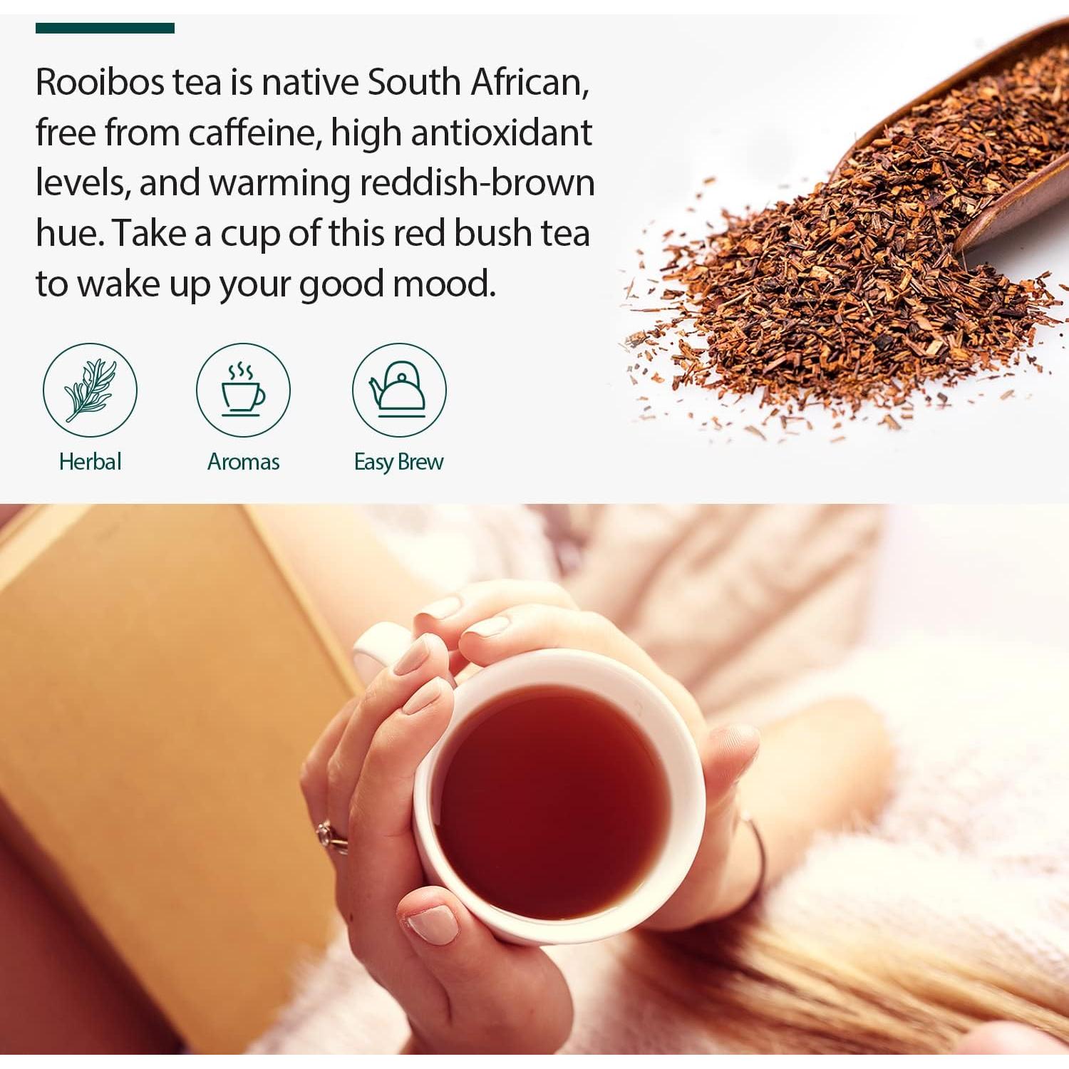 Té Rooibos Orgánico Soeos 250g - 100 Bolsitas Sin Cafeína
