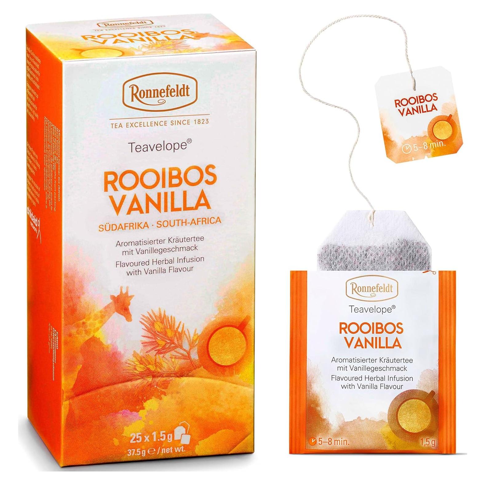 Té Herbal Rooibos Vainilla Ronnefeldt - 25 Bolsitas Individuales