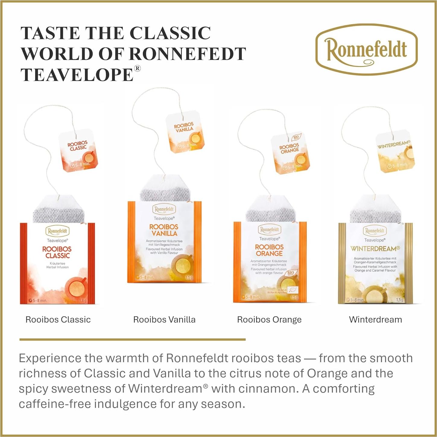 Té Herbal Rooibos Vainilla Ronnefeldt - 25 Bolsitas Individuales