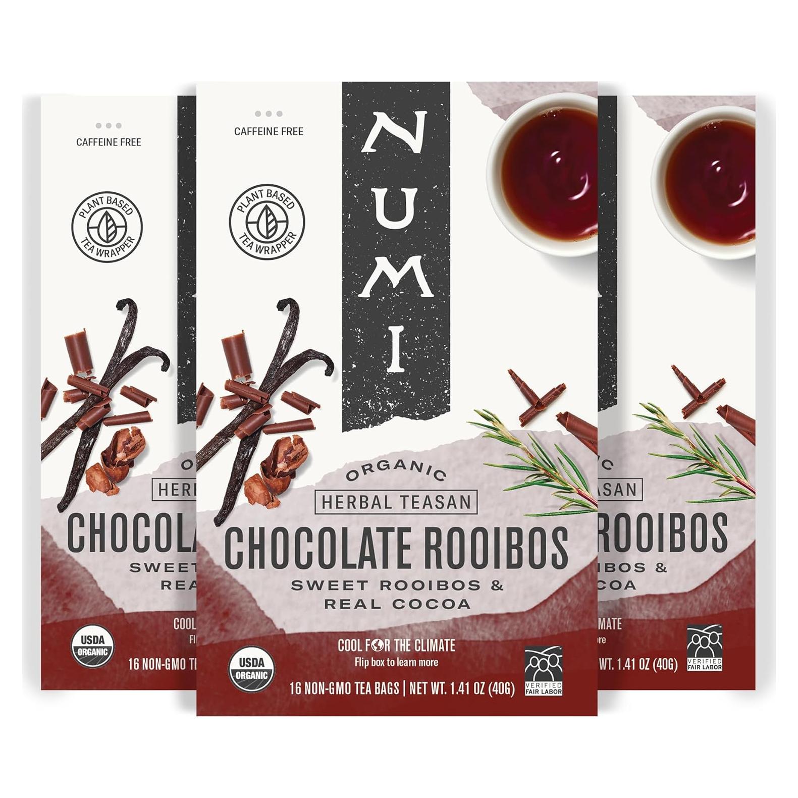 Té de Chocolate Rooibos Orgánico Numi - 48 Bolsitas