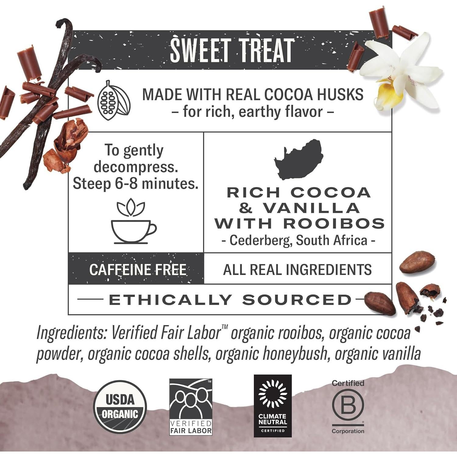 Té de Chocolate Rooibos Orgánico Numi - 48 Bolsitas