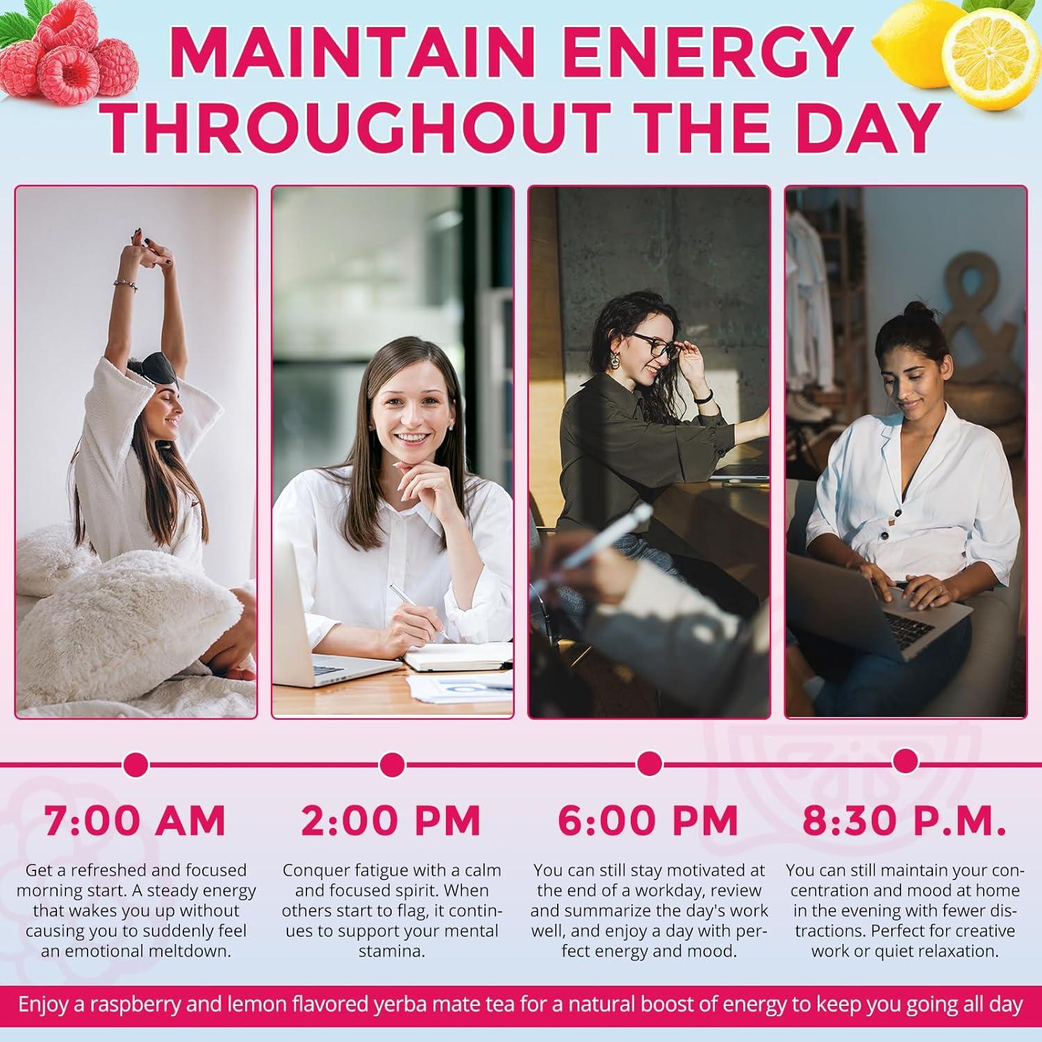 Yerba Mate Instantáneo en Polvo HBIKCLYC Sabor Frambuesa-Limón 30 Porciones