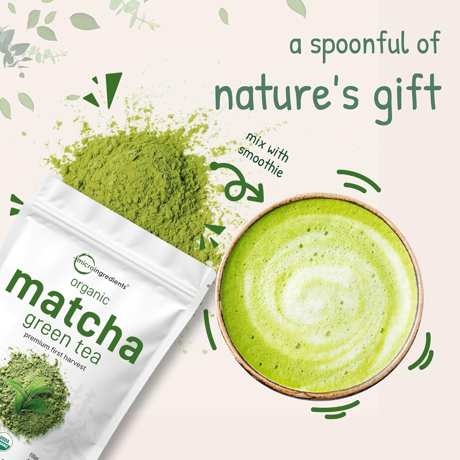 Polvo de Té Verde Matcha Orgánico Micro Ingredients 453g