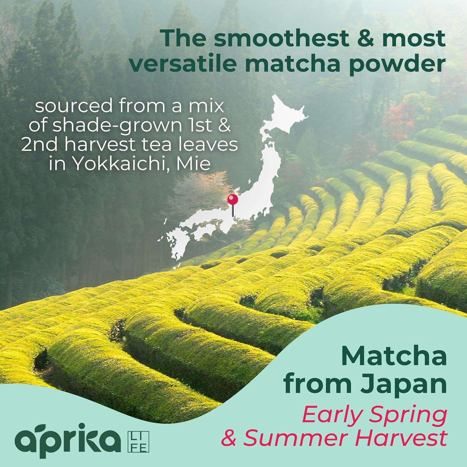 Polvo de Matcha Orgánico AprikaLife 100g - Grado Café Japonés