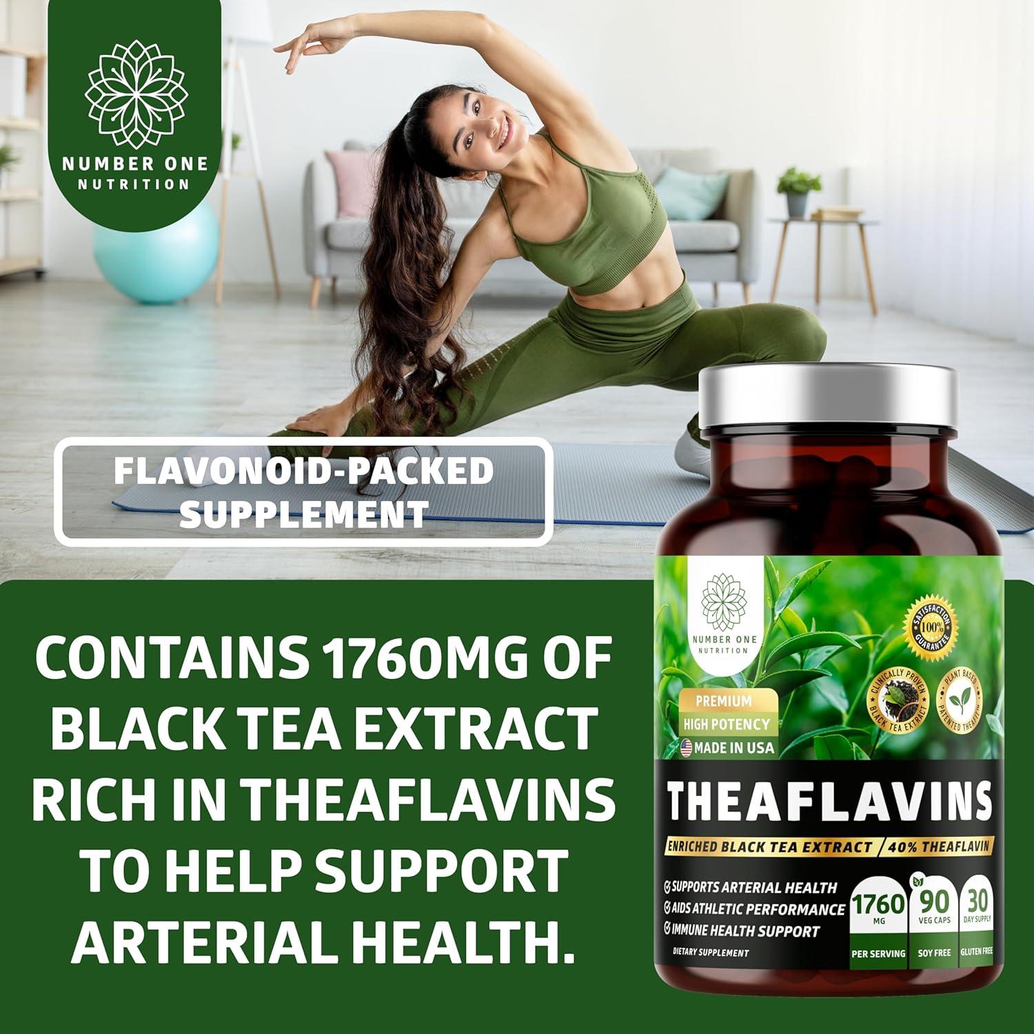 N1 Nutrition Extracto de Té Negro Theaflavins 40% 90 Cápsulas