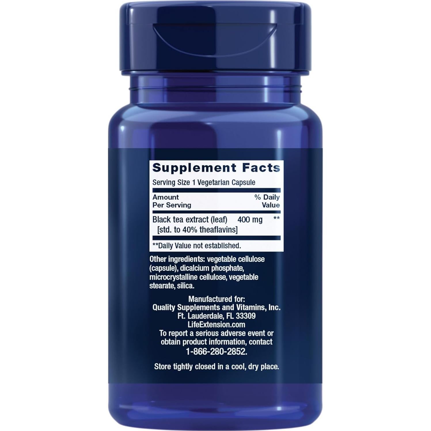 Extracto de Teaflavina Life Extension - 30 Cápsulas Antioxidantes