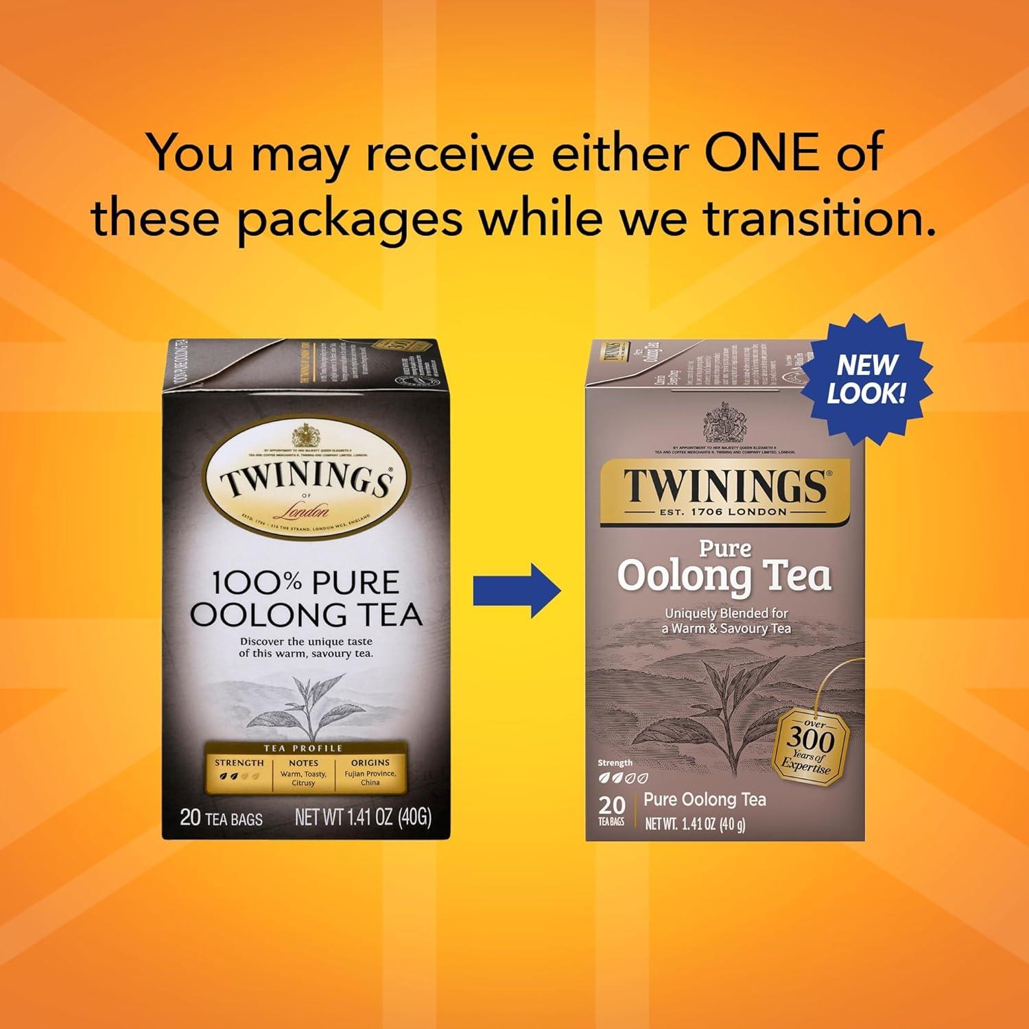 Té Oolong Puro Twinings 40 Bolsitas Individuales 155g