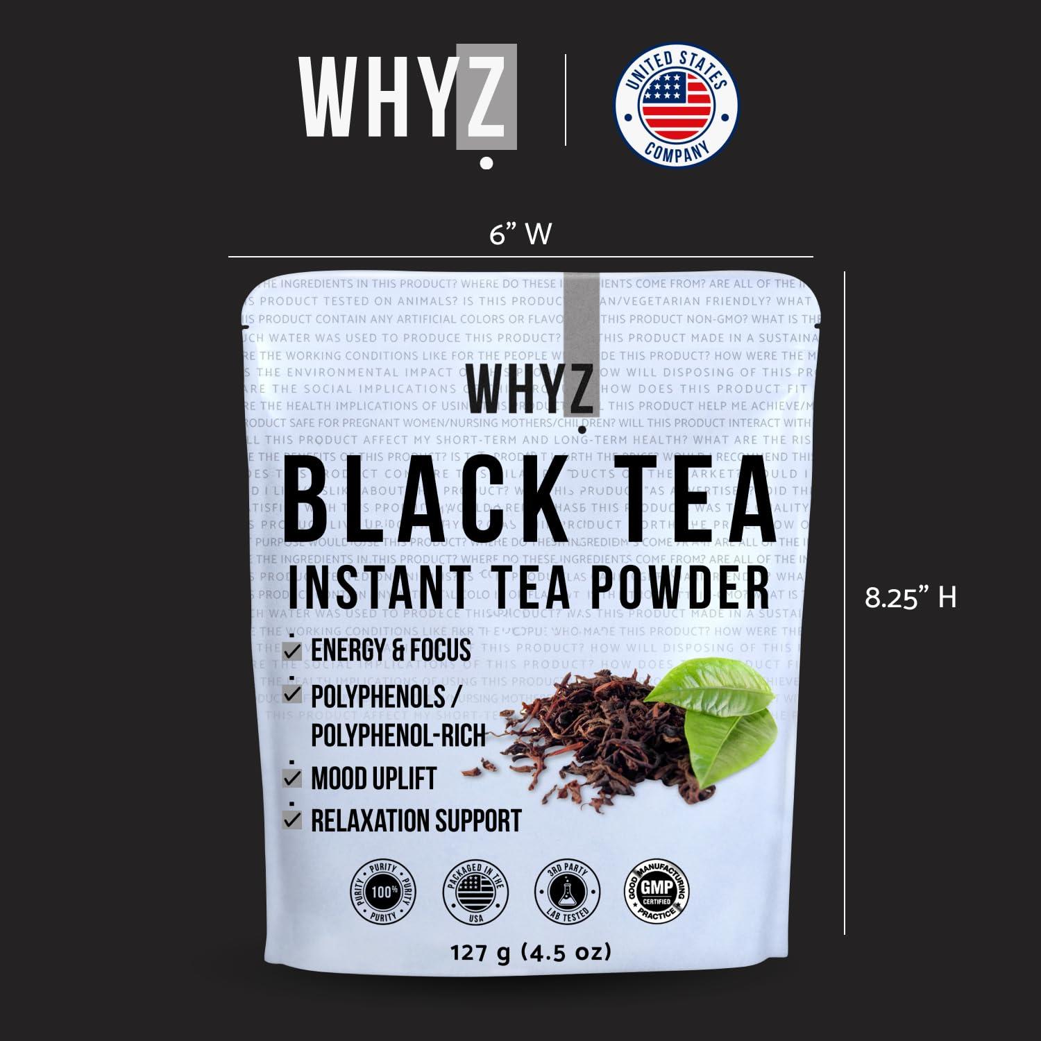 Polvo de Té Negro Instantáneo WHYZ - 127 Porciones - 127g