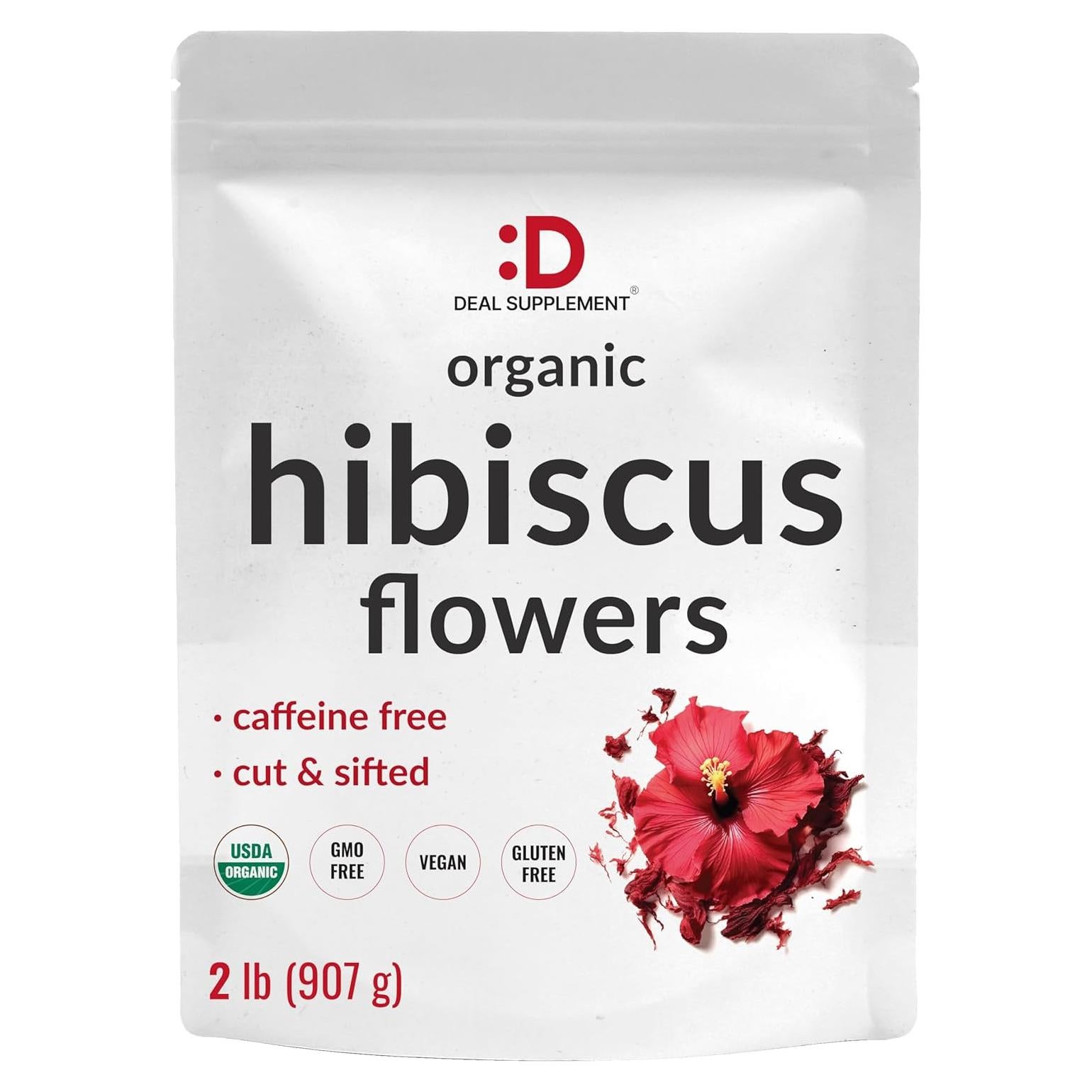 Flores de Hibisco Orgánico Secas 0.91kg - Deal Supplement