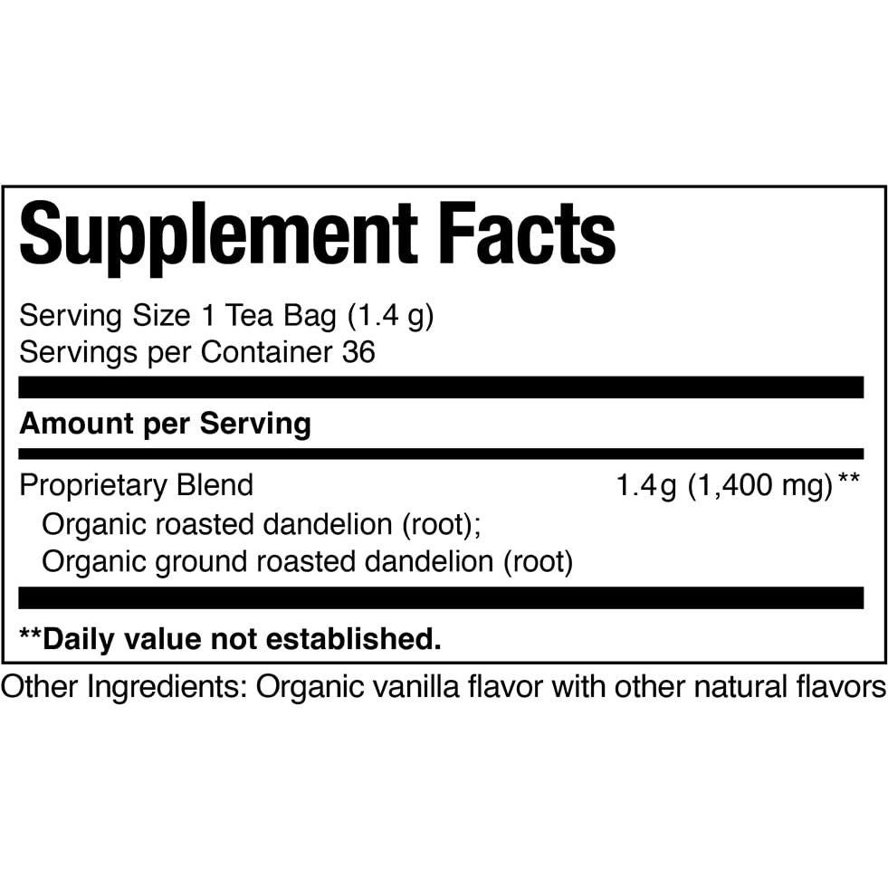 Té Orgánico SuperHierba La República del Té - Diente de León 36 Bolsitas