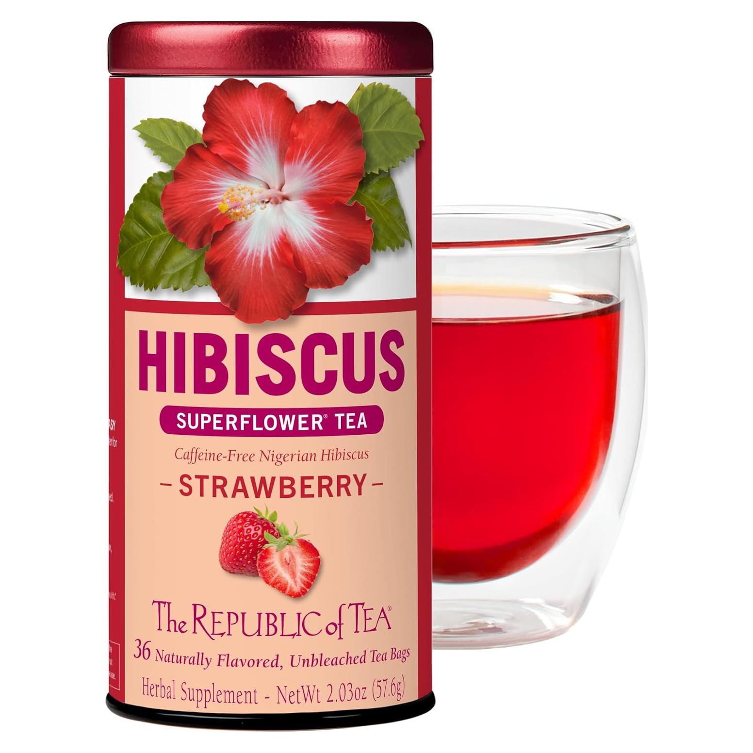 Té de Hibisco con Fresa La República del Té - 36 Bolsitas