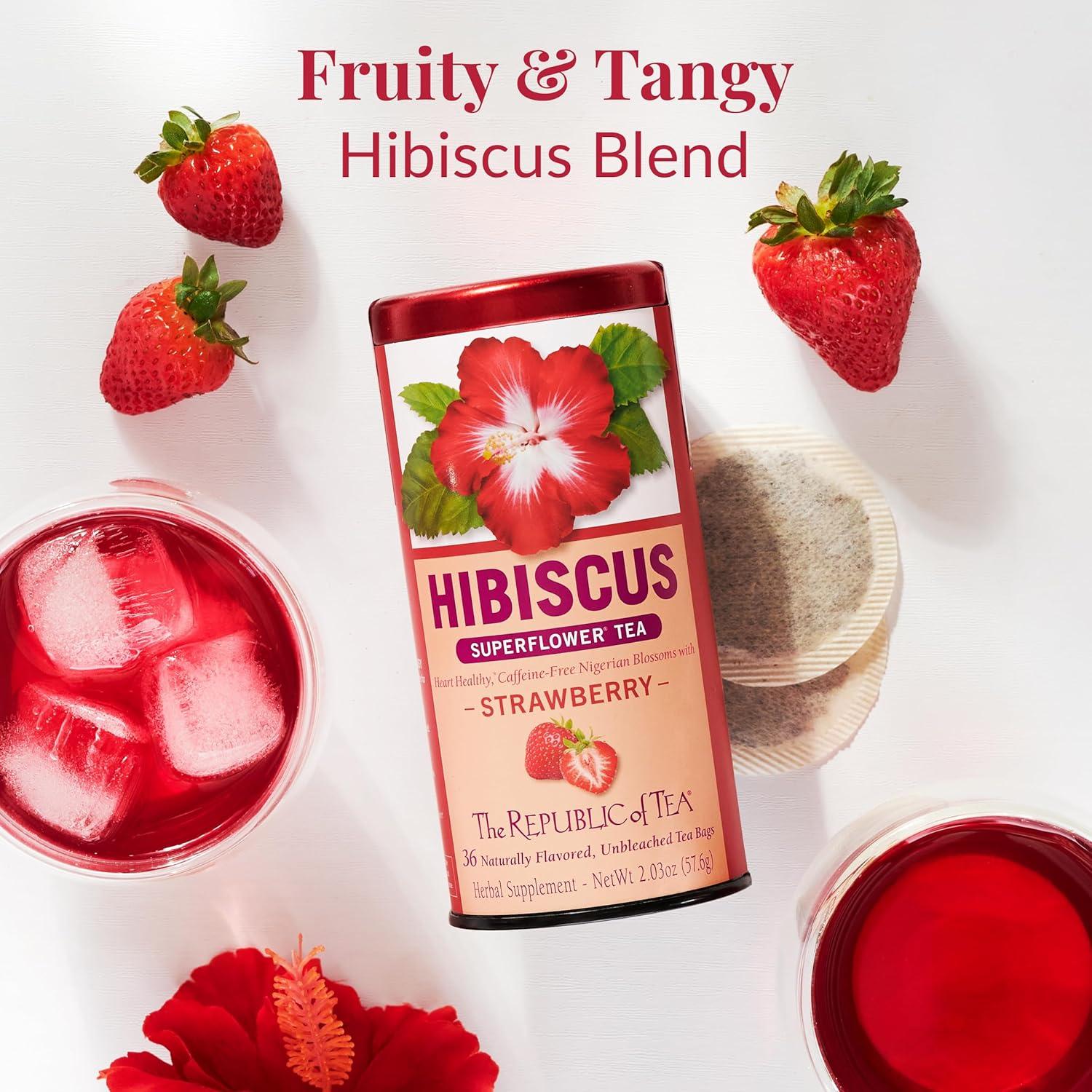 Té de Hibisco con Fresa La República del Té - 36 Bolsitas