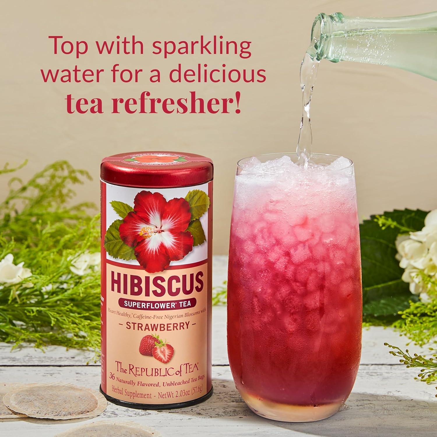 Té de Hibisco con Fresa La República del Té - 36 Bolsitas