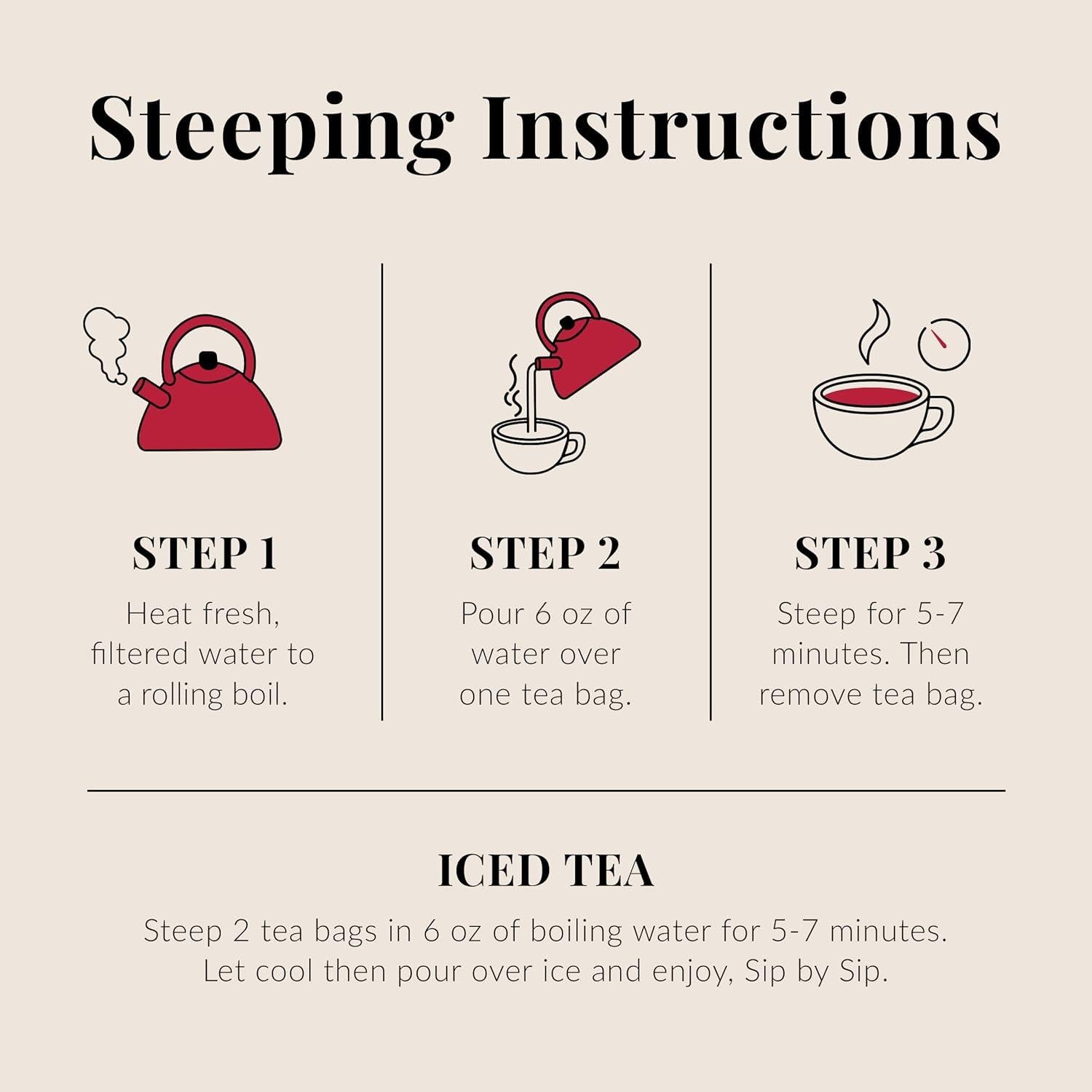 Té de Hibisco con Fresa La República del Té - 36 Bolsitas