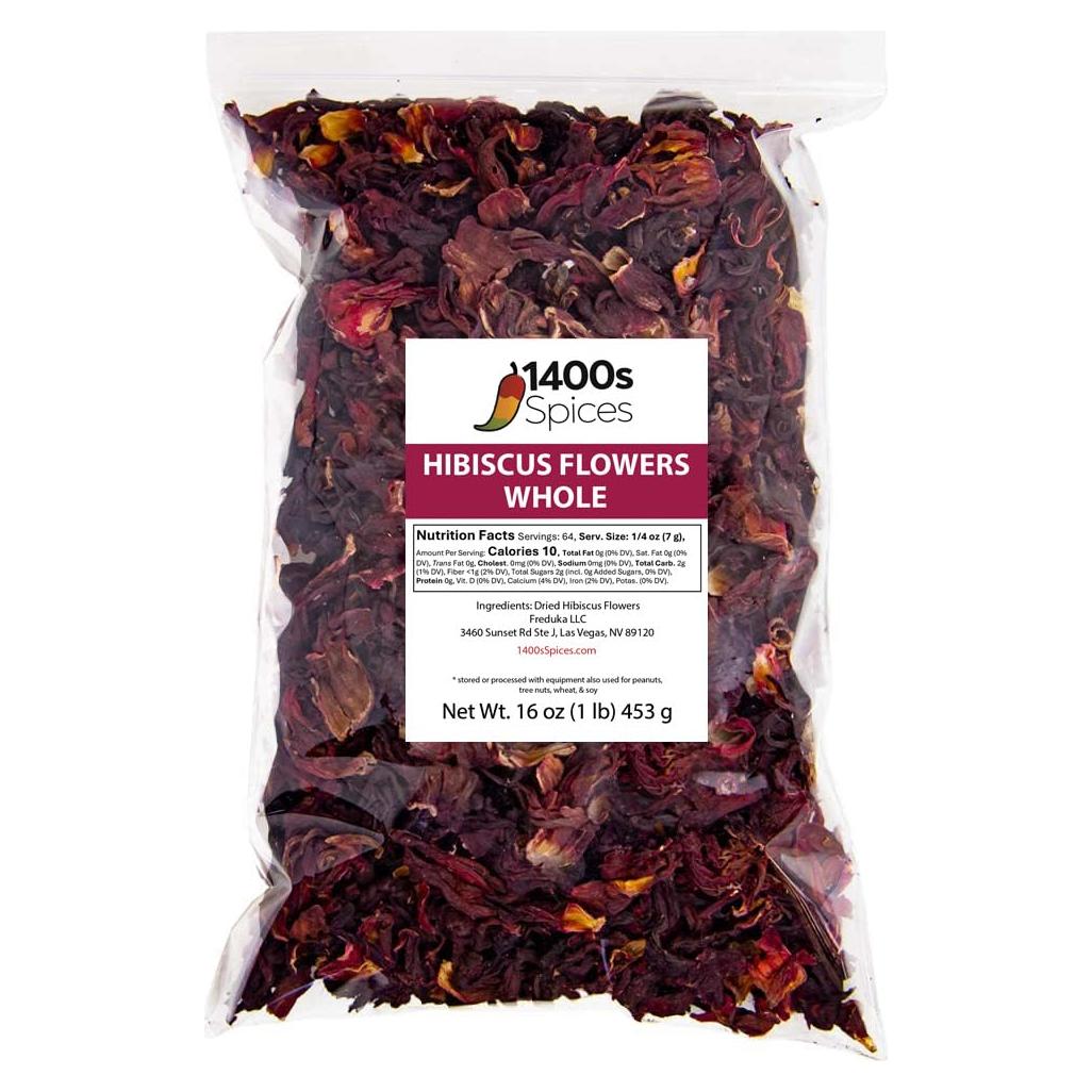 Flores Secas de Hibisco 454g - Flor de Jamaica para Té