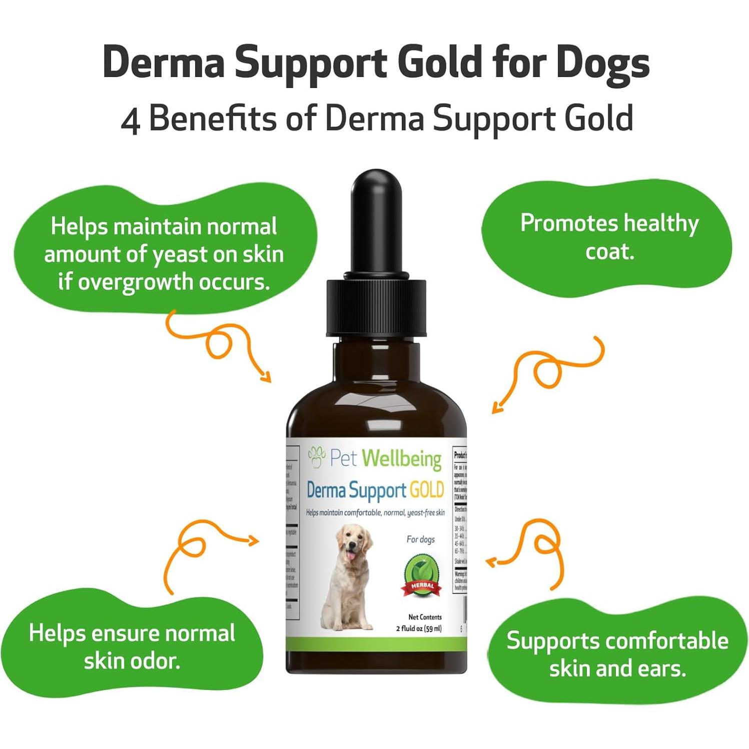 Suplemento Herbal Pet Wellbeing Derma Support Gold 59 ml