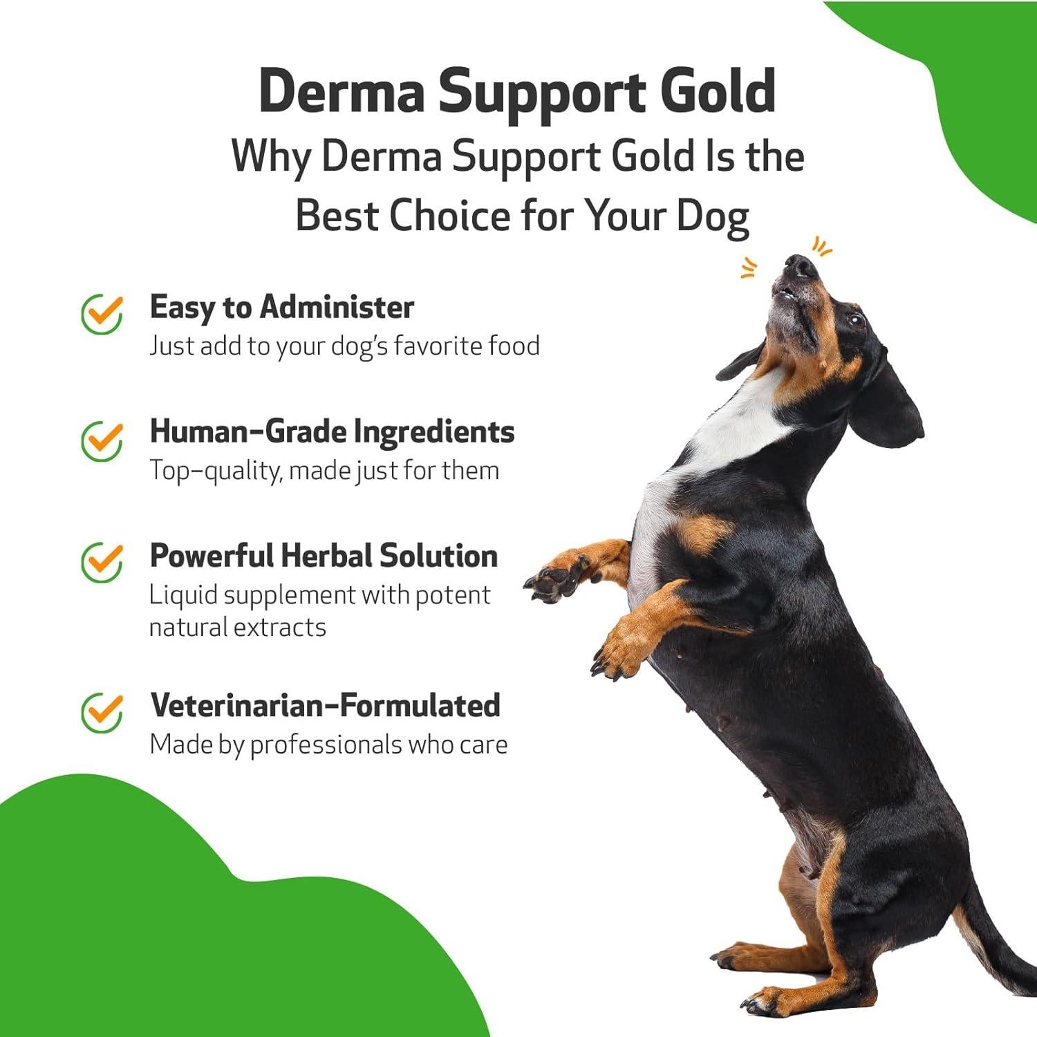 Suplemento Herbal Pet Wellbeing Derma Support Gold 59 ml