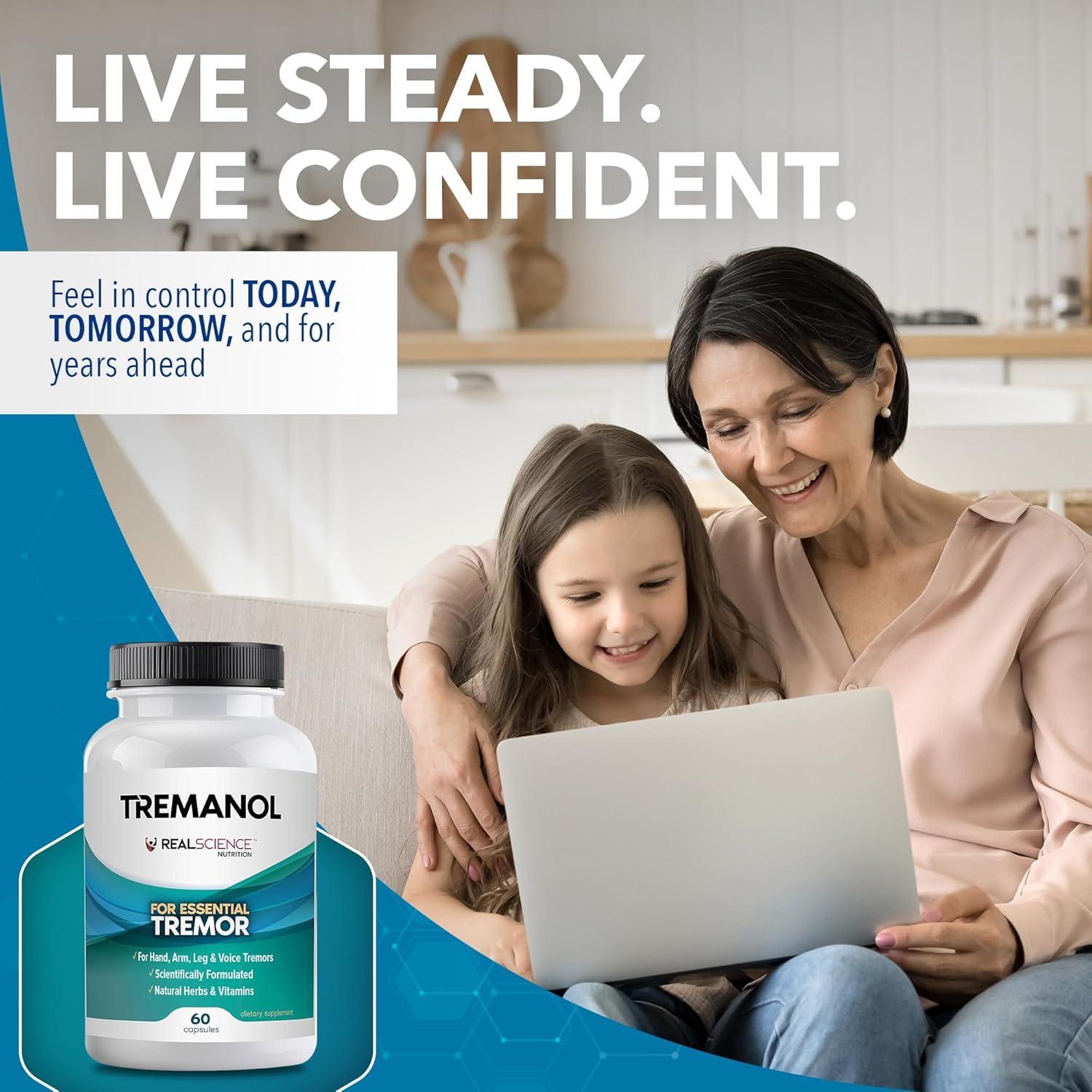 Tremanol Suplemento Herbal para Alivio de Temblor Esencial - 60 Cápsulas