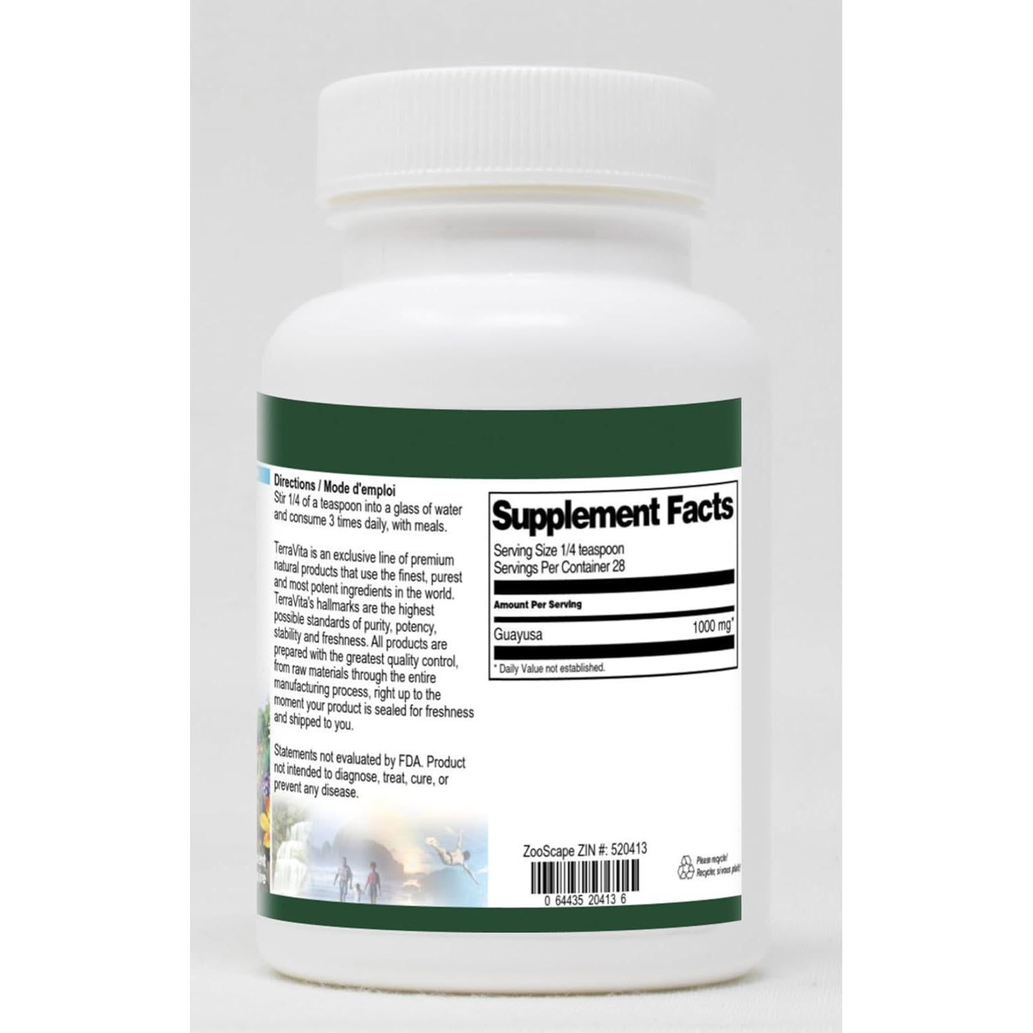 Polvo de Guayusa TerraVita 28 g - Sin Rellenos