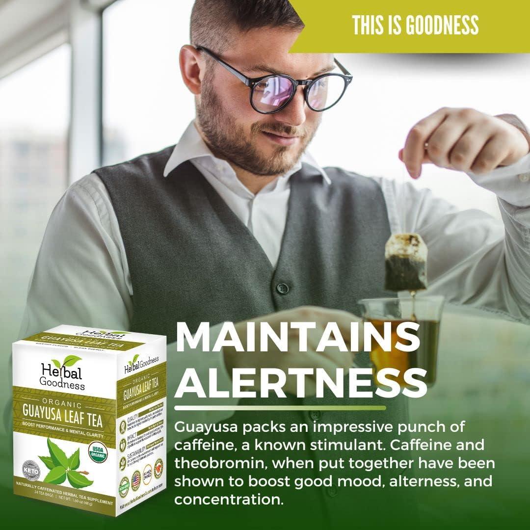 Té de Guayusa Orgánico Herbal Goodness - 24 Bolsitas Ecológicas
