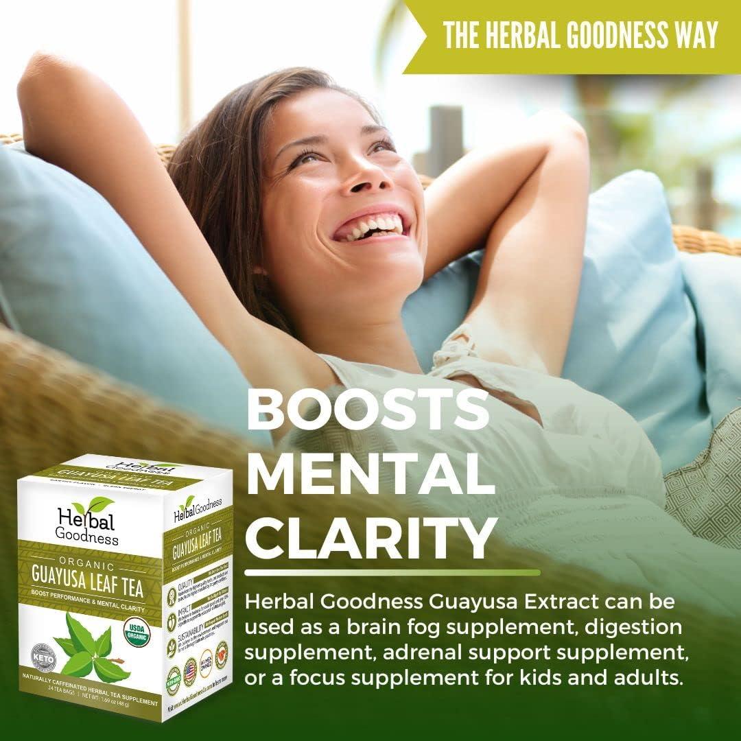 Té de Guayusa Orgánico Herbal Goodness - 24 Bolsitas Ecológicas