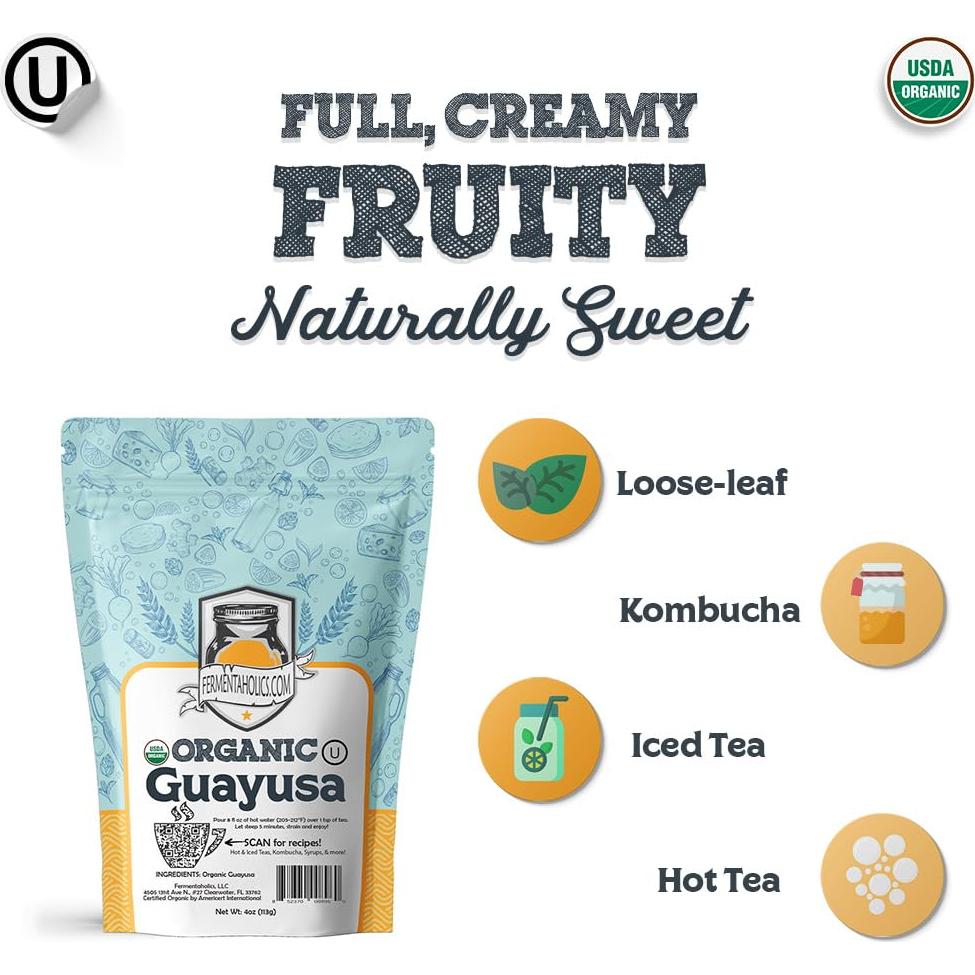 Té Guayusa Orgánico Fermentaholics 113.4 g - Hoja Suelta