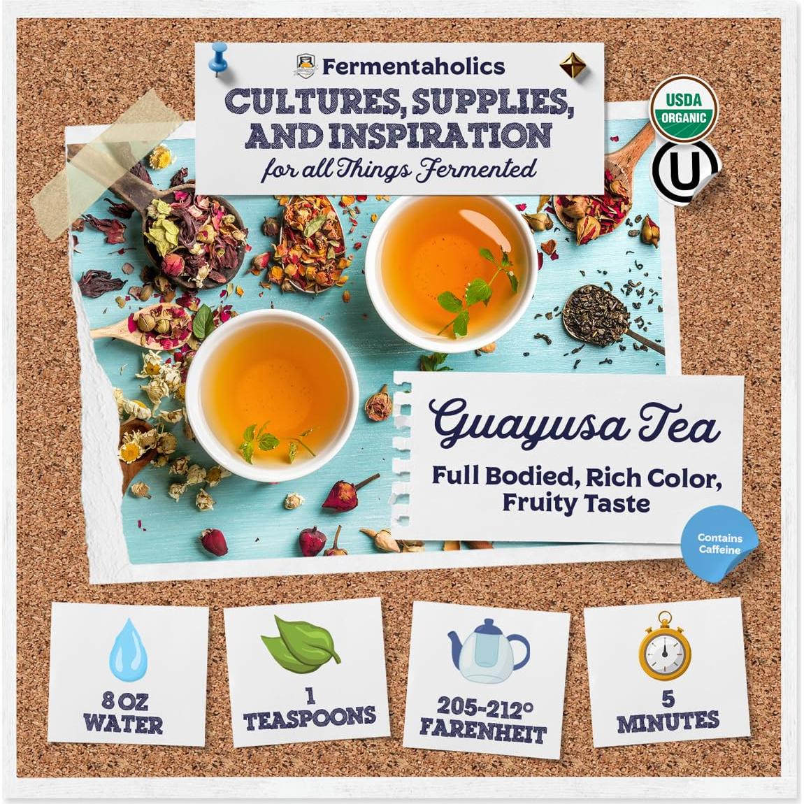 Té Guayusa Orgánico Fermentaholics 113.4 g - Hoja Suelta