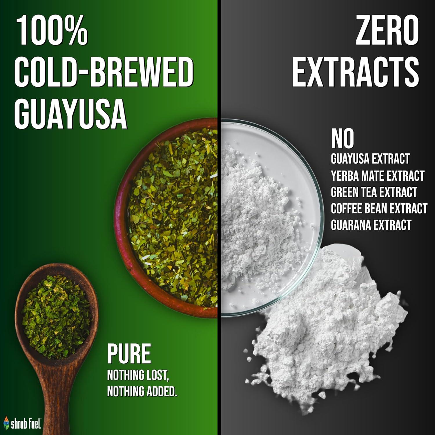 Bebida Energética Orgánica Guayusa Shrub Fuel Sin Azúcar 4 Latas