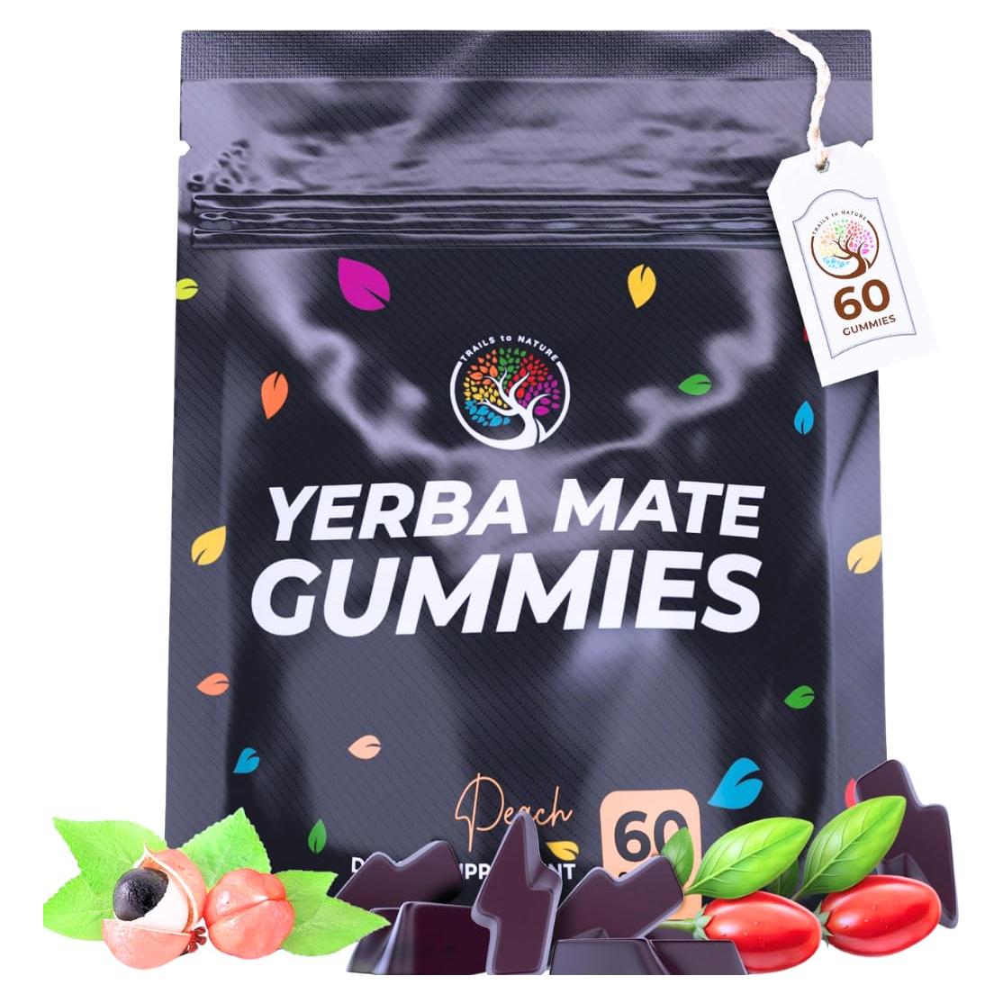 Gomitas Energéticas Veganas Trails to Nature 60 Unidades - Guarana, Matcha, Cordyceps